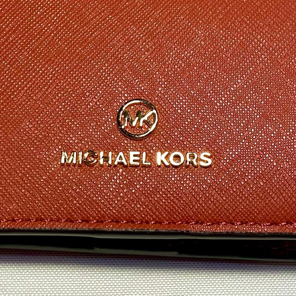 Wallet Leather Michael Kors Jet Set Charm Terracotta - Picture 11 of 13